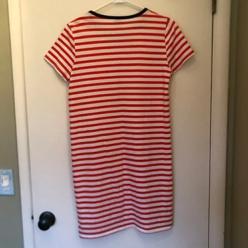 Re-Imagined by J. Crew striped short-sleeve t-shirt dress sz S